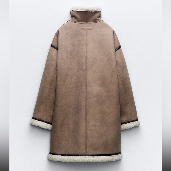 Zara oversized buttoned double faced coat - Picture 6 of 8